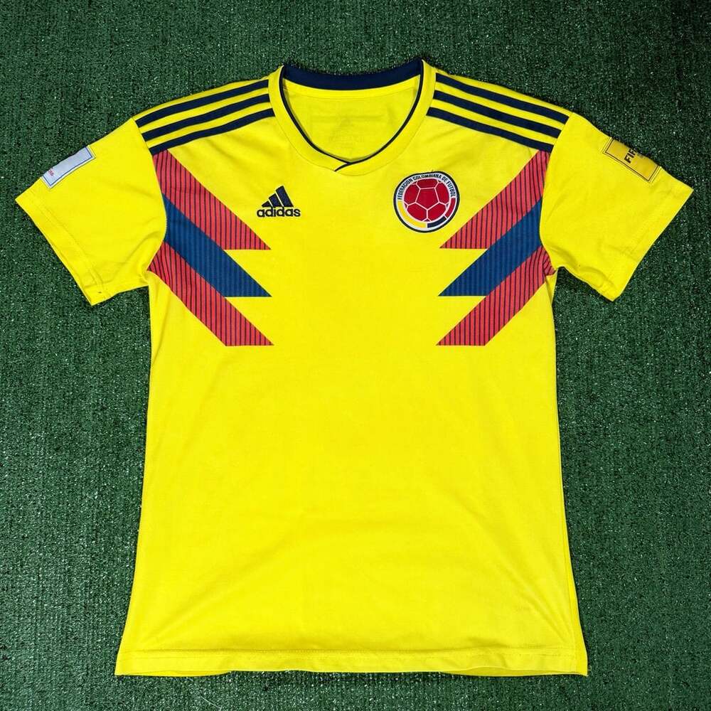 Adidas Colombia 2018-2019 Home Soccer Jersey Yellow Small